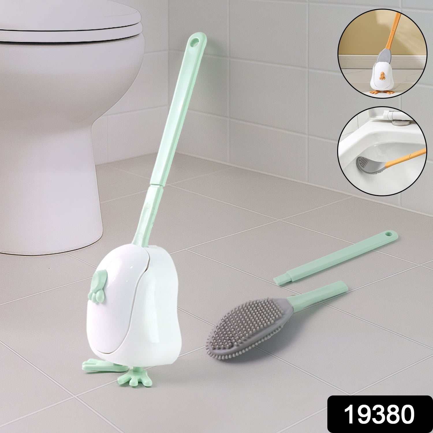 Flexible Silicone Toilet Cleaning Brush Set Flexible Silicone Toilet Cleaning Brush Set